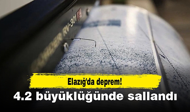 Elazığ'da deprem! 4.2 büyüklüğünde sallandı