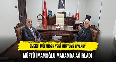 Emekli Müftü Turgut Açari Müftü Lütfi İmamoğlu'nu Ziyaret Etti