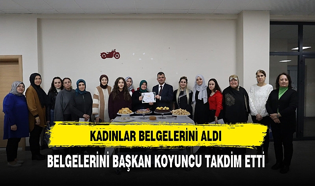 Emirdağ'ın Kadınları Belgelerini Aldı. Belgeleri Başkan Koyuncu  Takdim Etti
