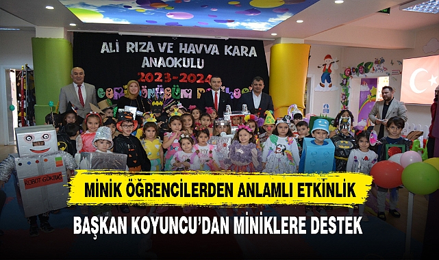 Emirdağlı Miniklerden Anlamlı Etkinlik. Başkan Koyuncudan Öğrencilere Destek