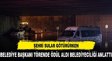 Fatma Şahin İstanbul'da ödül alırken, Gaziantep'i sular götürdü