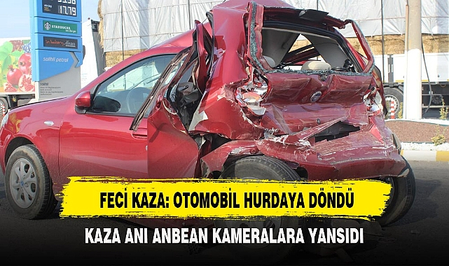 FECİ KAZA: OTOMOBİL HURDAYA DÖNDÜ