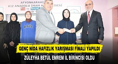 Genç Nida Hafızlık Yarışması Finali Yapıldı