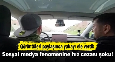 Görüntüleri paylaşınca yakayı ele verdi: Sosyal medya fenomenine hız cezası şoku!