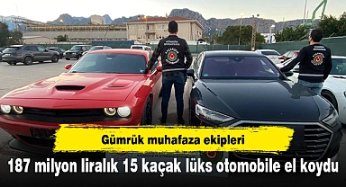 Gümrük muhafaza ekipleri 187 milyon liralık 15 kaçak lüks otomobile el koydu