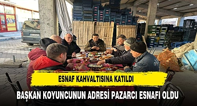 Güne Makamda Değil Esnafla Birlikte Başlayan Başkan Serkan Koyuncu