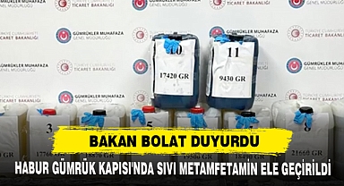 Habur Gümrük Kapısı'nda Sıvı Metamfetamin Ele Geçirildi