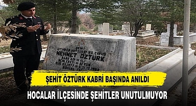 Hocalar İlçesi Şehitlerini Unutmuyor. Şehit Öztürk Kabri Başında Anıldı