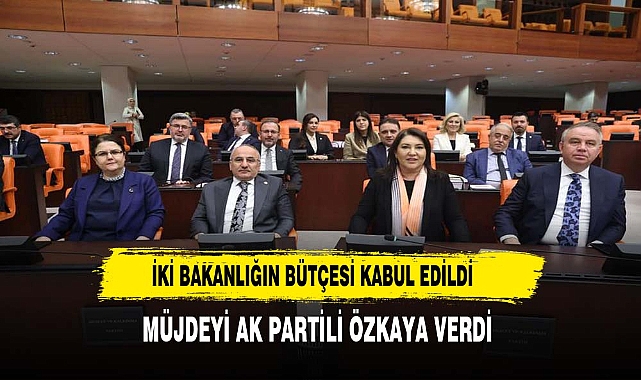 İki Bakanlığın Bütçesi Kabul Edildi. AK Partili Özkaya Müjdeyi Verdi