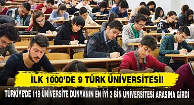İlk 1000’de 9 Türk Üniversitesi!