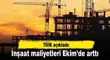 İnşaat maliyet endeksi ekimde aylık yüzde 2,2, yıllık yüzde 65,93 arttı