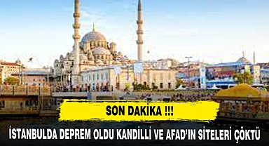 İstanbulda deprem oldu !!!!