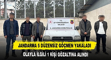 Jandarma 5 Düzensiz Göçmen Yakaladı