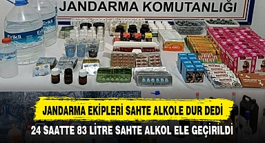 JANDARMA EKİPLERİ SAHTE ALKOLE DUR DEDİ