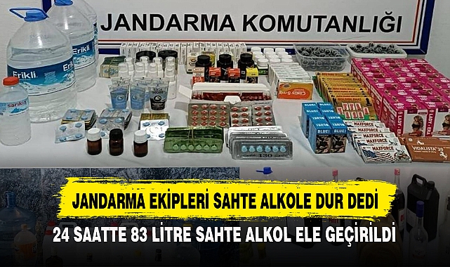 JANDARMA EKİPLERİ SAHTE ALKOLE DUR DEDİ