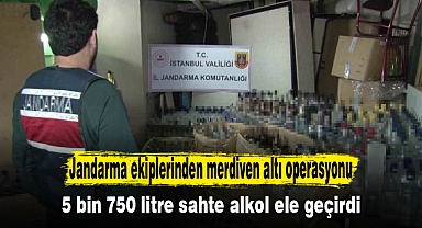 Jandarma ekiplerinden merdiven altı operasyonu