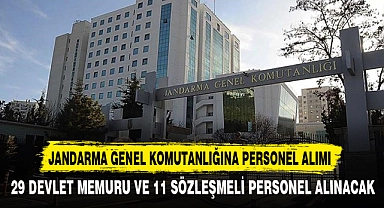 Jandarma Genel Komutanlığına Personel Alımı