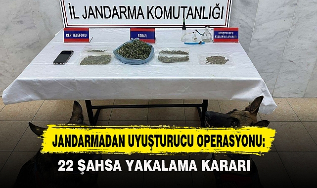 JANDARMADAN UYUŞTURUCU OPERASYONU: