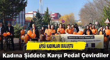 Kadına Şiddete Karşı Pedal Çevirdiler