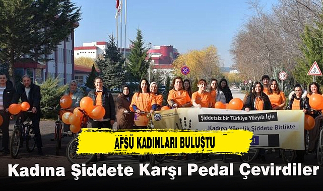 Kadına Şiddete Karşı Pedal Çevirdiler
