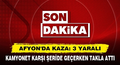 Kamyonet Karşı Şeride Geçerken Takla Attı