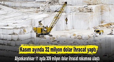 Kasım ayında 32 milyon dolar ihracat yaptı