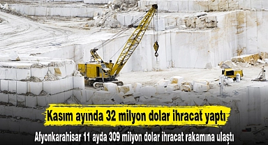 Kasım ayında 32 milyon dolar ihracat yaptı