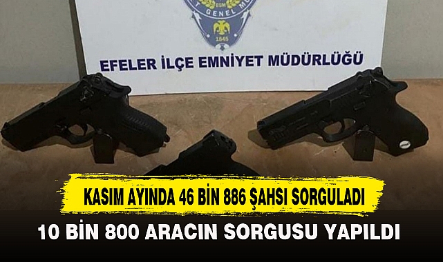 KASIM AYINDA 46 BİN 886 ŞAHSI SORGULADI