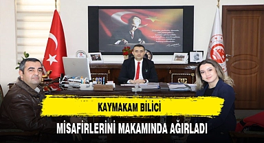 Kaymakam Bilici Misafirlerini Makamda Ağırladı.