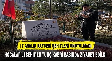 Kayseri Şehidi Unutulmadı. Ziyareti  Hocalar Kaymakamlığı Duyurdu