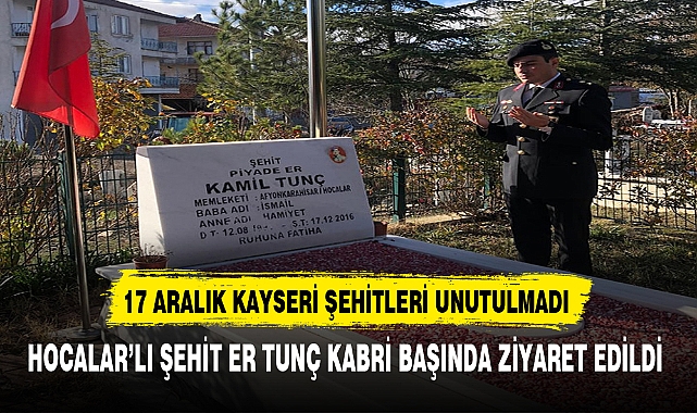 Kayseri Şehidi Unutulmadı. Ziyareti  Hocalar Kaymakamlığı Duyurdu