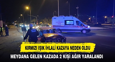 KIRMIZI IŞIK İHLALİ KAZAYA NEDEN OLDU