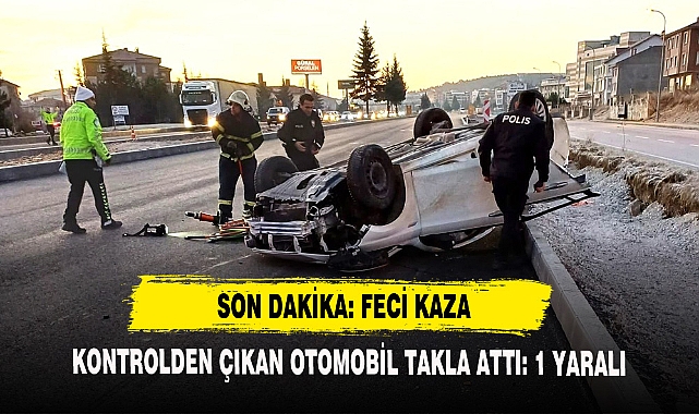 Kontrolden Çıkan Otomobil Takla Attı: 1 Yaralı