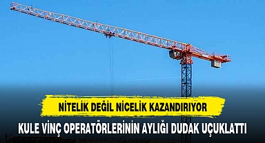 KULE VİNÇ OPERATÖRLERİNİN AYLIĞI DUDAK UÇUKLATTI