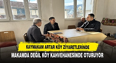 Makamda Değil Köy Kahvehanesinde Oturuyor. Vatandaşların Sorunlarına Çözüm Buluyor