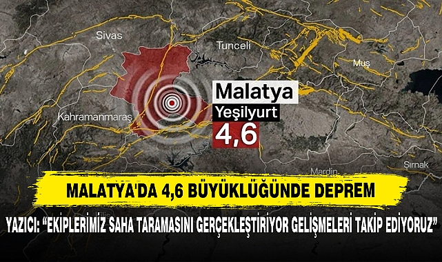 Malatya'da 4,6 Büyüklüğünde Deprem