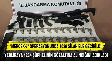 "Mercek-7" Operasyonunda 1038 Silah Ele Geçirildi
