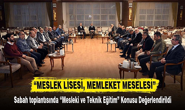 “Meslek lisesi, memleket meselesi”