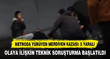 Metroda Yürüyen Merdiven Kazası: 5 Yaralı