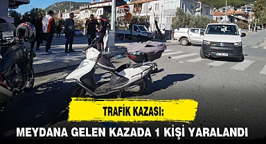 MEYDANA GELEN KAZADA 1 KİŞİ YARALANDI