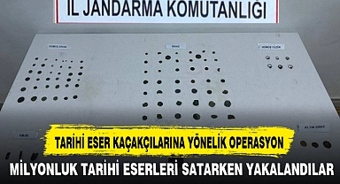 MİLYONLUK TARİHİ ESERLERİ SATARKEN YAKALANDILAR