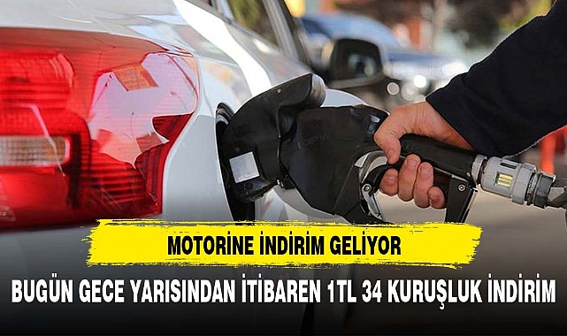 Motorine indirim geliyor