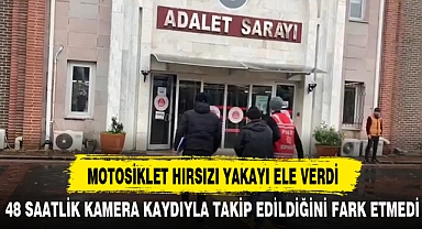 MOTOSİKLET HIRSIZI YAKAYI ELE VERDİ