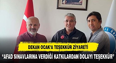 Müdür Budan'dan Dekan Ocak'a teşekkür ziyareti