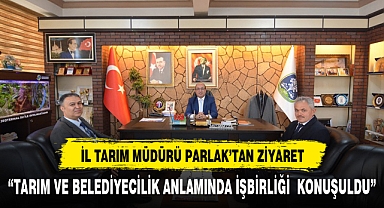 Müdür Parlak'tan başkan Mustafa Çöl'e ziyaret