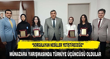 MÜNAZARA YARIŞMASINDA TÜRKİYE ÜÇÜNCÜSÜ OLDULAR