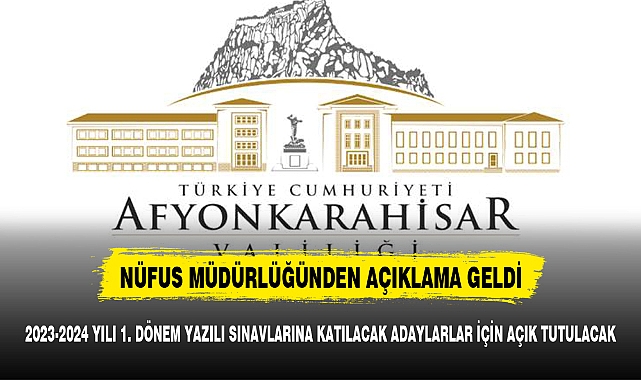 Nüfus Müdürlüğünden açıklama geldi