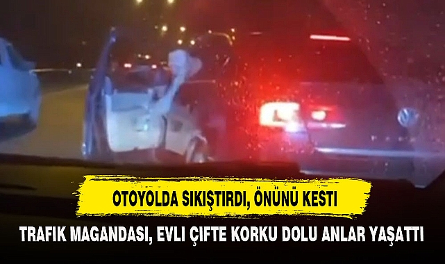 OTOYOLDA SIKIŞTIRDI, ÖNÜNÜ KESTI