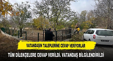 Özel İdare Ekipleri  Vatandaşın Taleplerine Cevap Veriyor