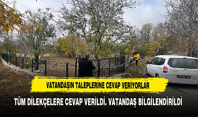 Özel İdare Ekipleri  Vatandaşın Taleplerine Cevap Veriyor